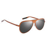 Max Men' Polarized Aluminum Magnesium Sunglasses Vintage Eyeglasses Tea