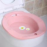 Max Hip Bath Tub Sitz Bath for Toilet Maternity Hemorrhoid Avoid Squatting Pink