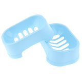 Max 2 Pieces Soap dish with drain Soap Holder for Shower Bathroom Kitchen Blue