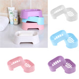 Max 2 Pieces Soap dish with drain Soap Holder for Shower Bathroom Kitchen Blue