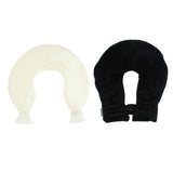 Max 1.4L U Shaped Hot Water Bottle Bag with Cover Set for Neck Pain Stiff Black