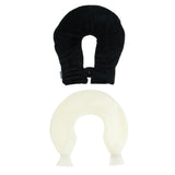 Max 1.4L U Shaped Hot Water Bottle Bag with Cover Set for Neck Pain Stiff Black