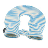 Max 1.4L U Shaped Hot Water Bottle Bag with Cover Set for Neck Pain Stiff Blue