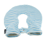 Max 1.4L U Shaped Hot Water Bottle Bag with Cover Set for Neck Pain Stiff Blue
