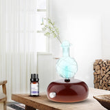 Max Aromatherapy Essential Oil Diffuser Cool Mist Humidifier Eu Plug Dark wood