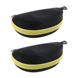 Max 2x Portable Zipper Spectacle Sunglass Eyeglass Case Box Storage Pouch Yellow