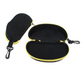 Max 2x Portable Zipper Spectacle Sunglass Eyeglass Case Box Storage Pouch Yellow
