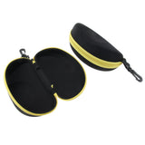 Max 2x Portable Zipper Spectacle Sunglass Eyeglass Case Box Storage Pouch Yellow