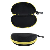Max 2x Portable Zipper Spectacle Sunglass Eyeglass Case Box Storage Pouch Yellow