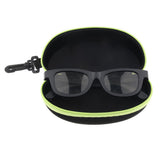 Max 2x Portable Zipper Spectacle Sunglass Eyeglass Case Box Storage Pouch Green