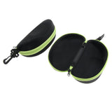 Max 2x Portable Zipper Spectacle Sunglass Eyeglass Case Box Storage Pouch Green
