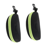 Max 2x Portable Zipper Spectacle Sunglass Eyeglass Case Box Storage Pouch Green