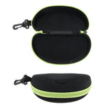 Max 2x Portable Zipper Spectacle Sunglass Eyeglass Case Box Storage Pouch Green