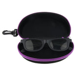 Max 2x Portable Zipper Spectacle Sunglass Eyeglass Case Box Storage Pouch Purple