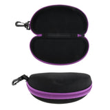 Max 2x Portable Zipper Spectacle Sunglass Eyeglass Case Box Storage Pouch Purple