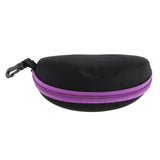 Max 2x Portable Zipper Spectacle Sunglass Eyeglass Case Box Storage Pouch Purple