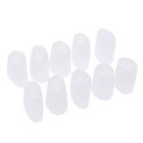 Max 5 Pairs Silicone Toe Sleeves Cushion Protectors for Feet Corn Eye Care White