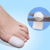 Max 5 Pairs Silicone Toe Sleeves Cushion Protectors for Feet Corn Eye Care White