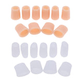 Max 5 Pairs Silicone Toe Sleeves Cushion Protectors for Feet Corn Eye Care White