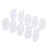 Max 5 Pairs Silicone Toe Sleeves Cushion Protectors for Feet Corn Eye Care White