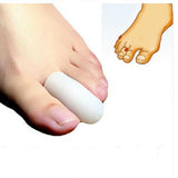 Max 5 Pairs Silicone Toe Sleeves Cushion Protectors for Feet Corn Eye Care White