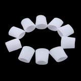 Max 5 Pairs Silicone Toe Sleeves Cushion Protectors for Feet Corn Eye Care White