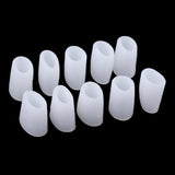 Max 5 Pairs Silicone Toe Sleeves Cushion Protectors for Feet Corn Eye Care White