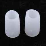 Max 5 Pairs Silicone Toe Sleeves Cushion Protectors for Feet Corn Eye Care White