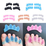 Max 2Pairs Silicone Toe Stretchers Separators Bunion Protectors Men Women White