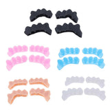 Max 2Pairs Silicone Toe Stretchers Separators Bunion Protectors Men Women White