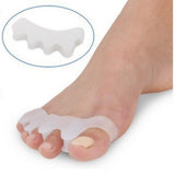 Max 2Pairs Silicone Toe Stretchers Separators Bunion Protectors Men Women White