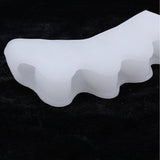 Max 2Pairs Silicone Toe Stretchers Separators Bunion Protectors Men Women White