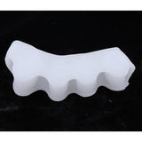 Max 2Pairs Silicone Toe Stretchers Separators Bunion Protectors Men Women White