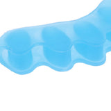 Max 2 Pairs Elastic Silicone Gel Toe Hallux Valgus Separators Straighteners Blue