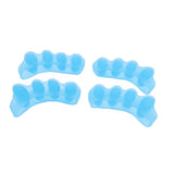 Max 2 Pairs Elastic Silicone Gel Toe Hallux Valgus Separators Straighteners Blue