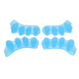 Max 2 Pairs Elastic Silicone Gel Toe Hallux Valgus Separators Straighteners Blue