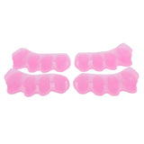 Max 2 Pairs Elastic Silicone Gel Toe Hallux Valgus Separators Straighteners Pink