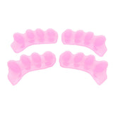 Max 2 Pairs Elastic Silicone Gel Toe Hallux Valgus Separators Straighteners Pink