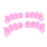 Max 2 Pairs Elastic Silicone Gel Toe Hallux Valgus Separators Straighteners Pink