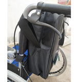 Max Black Waterproof Large Wheelchair Pouch Storage Holder  for Back of Chair