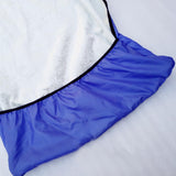 Max Plush Lining Wheelchair Warmer Cover Blanket for Disabled Elderly Blue M