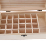 Essential Oil Box, Wooden Storage Case Organizer Holds 25 Bottles For Carrying or Displaying, Keeping Your Oils Safe