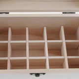 Max Natural Wood Essential Oils Storage Box Display Carry Case Holder 15 Slots