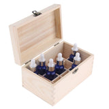 Max Natural Wood Essential Oils Storage Box Display Carry Case Holder 15 Slots