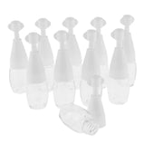 Max 10x Refillable Essential Oil Dropper Bottles Clear Trial Jar Cannings 10ml