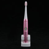 Maxbell Rechargeable Electric Toothbrush Tooth Brush Set Adults US Plug Elegant Pink