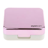 Mini Simple Contact Lens Travel Case Box Container With Mirror Rose Red