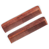 Max Maxb Double sides Wood Mustache Beard Comb Hair Comb with Case for Men Care Black