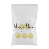 Max 5 Pieces 8cm Reusable Round Bamboo Cotton Facial Makeup Remover Pads Yellow