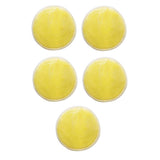 Max 5 Pieces 8cm Reusable Round Bamboo Cotton Facial Makeup Remover Pads Yellow
